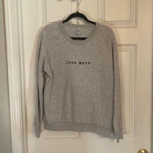 love more embroidered sweatshirt